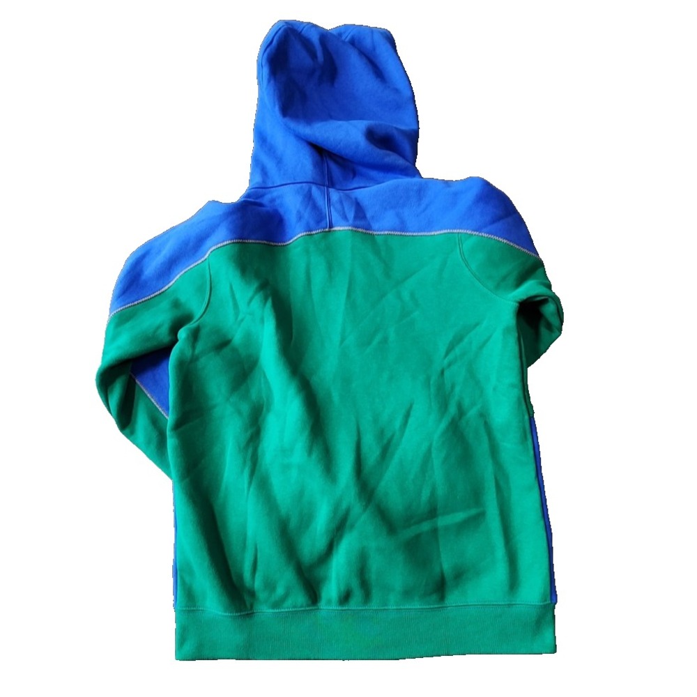 Nike Kids Full Zip Hoodie Green Blue Colorblock Sweatshirt Size L Large - Picture 3 of 4